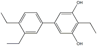 2-Ethyl-5-(3,4-diethylphenyl)benzene-1,3-diol Structure