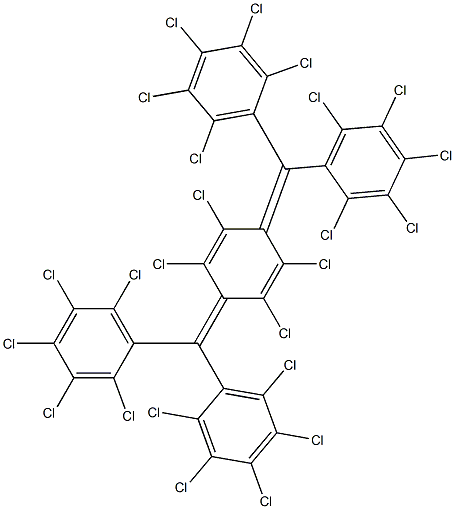 1,2,4,5-テトラクロロ-3,6-ビス[ジ(ペンタクロロフェニル)メチレン]-1,4-シクロヘキサジエン 化学構造式