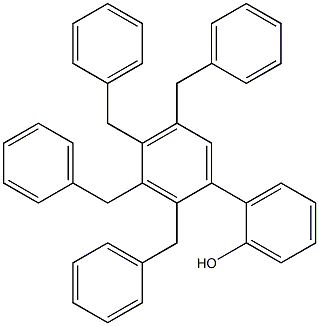 2-(2,3,4,5-テトラベンジルフェニル)フェノール 化学構造式