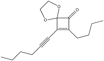 7-Butyl-8-(1-hexynyl)-1,4-dioxaspiro[4.3]oct-7-en-6-one Struktur