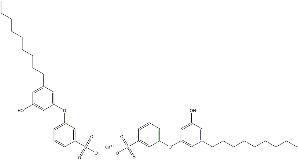 Bis(3'-hydroxy-5'-nonyl[oxybisbenzene]-3-sulfonic acid)calcium salt 结构式