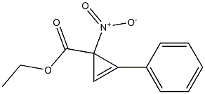 2-Phenyl-1-nitro-2-cyclopropene-1-carboxylic acid ethyl ester Struktur