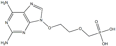 9-[2-(Phosphonomethoxy)ethoxy]-2-amino-6-amino-9H-purine Structure