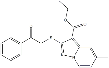 2-[[(Phenylcarbonyl)methyl]thio]-5-methylpyrazolo[1,5-a]pyridine-3-carboxylic acid ethyl ester