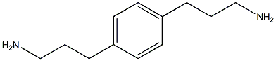 3,3'-(1,4-フェニレン)ビス(プロパン-1-アミン) 化学構造式