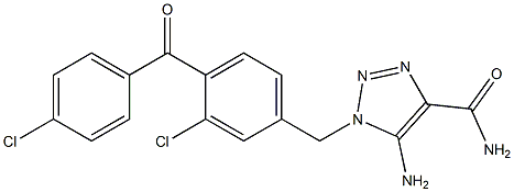 5-Amino-1-[3-chloro-4-(4-chlorobenzoyl)benzyl]-1H-1,2,3-triazole-4-carboxamide