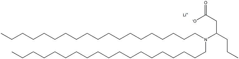 3-(ジノナデシルアミノ)ヘキサン酸リチウム 化学構造式