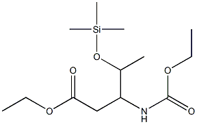  3-[1-(Trimethylsilyloxy)ethyl]-3-(ethoxycarbonylamino)propionic acid ethyl ester