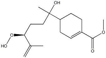 4-[(4S)-1-Hydroxy-4-hydroperoxy-1,5-dimethyl-5-hexen-1-yl]-1-cyclohexene-1-carboxylic acid methyl ester Structure