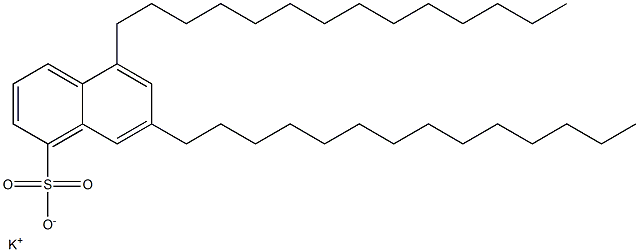 5,7-Ditetradecyl-1-naphthalenesulfonic acid potassium salt Struktur