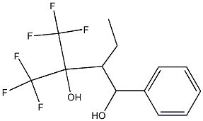 2-エチル-1-フェニル-3-トリフルオロメチル-4,4,4-トリフルオロ-1,3-ブタンジオール 化学構造式