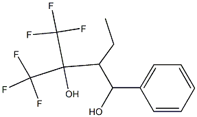 2-Ethyl-1-phenyl-3-trifluoromethyl-4,4,4-trifluoro-1,3-butanediol Structure