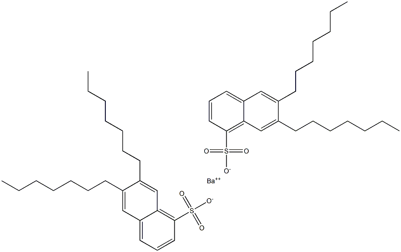 Bis(6,7-diheptyl-1-naphthalenesulfonic acid)barium salt 结构式