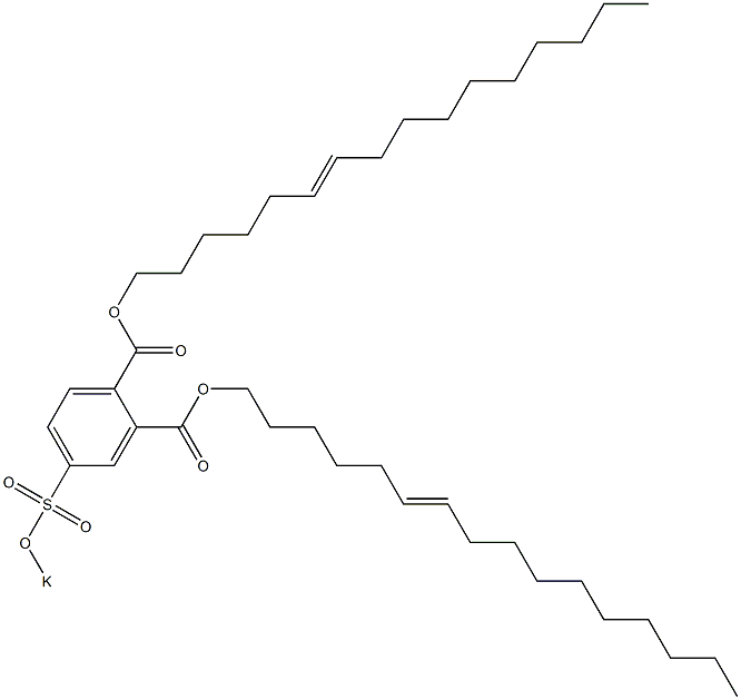 4-(Potassiosulfo)phthalic acid di(6-hexadecenyl) ester,,结构式