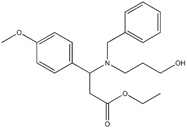 3-[Benzyl(3-hydroxypropyl)amino]-3-(4-methoxyphenyl)propionic acid ethyl ester Struktur