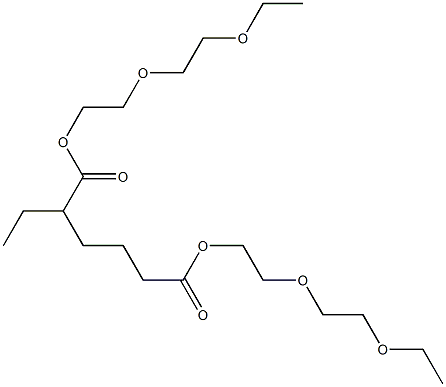 2-エチルアジピン酸ビス[2-(2-エトキシエトキシ)エチル] 化学構造式