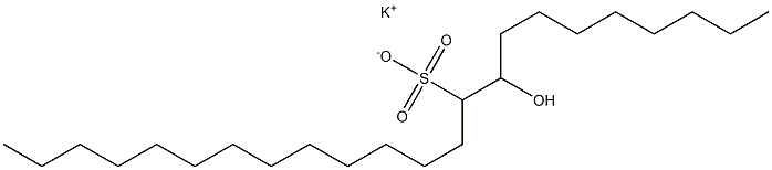 9-ヒドロキシトリコサン-10-スルホン酸カリウム 化学構造式