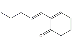3-Methyl-2-(1-pentenyl)-2-cyclohexen-1-one,,结构式