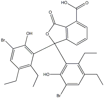 1,1-Bis(5-bromo-2,3-diethyl-6-hydroxyphenyl)-1,3-dihydro-3-oxoisobenzofuran-4-carboxylic acid Structure