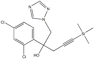 1-(2,4-Dichlorophenyl)-1-[3-(trimethylsilyl)-2-propynyl]-2-(1H-1,2,4-triazol-1-yl)ethanol Struktur