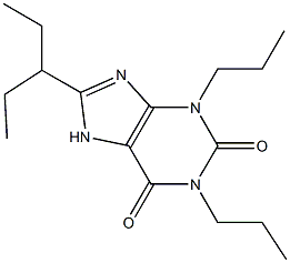 1,3-Dipropyl-8-(1-ethylpropyl)xanthine,,结构式