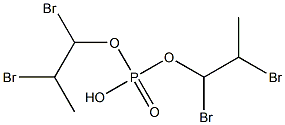 Phosphoric acid hydrogen bis(1,2-dibromopropyl) ester 结构式