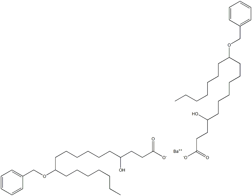 Bis(11-benzyloxy-4-hydroxystearic acid)barium salt,,结构式