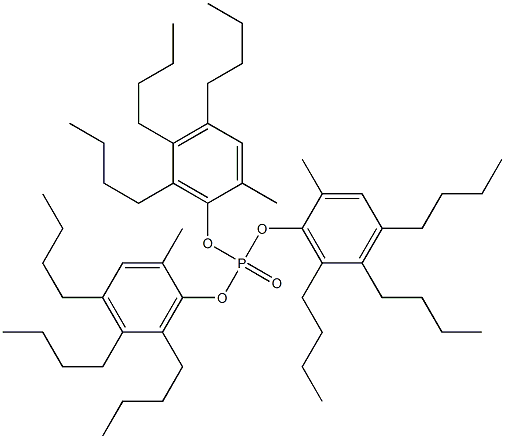 りん酸トリス(2-メチル-4,5,6-トリブチルフェニル) 化学構造式