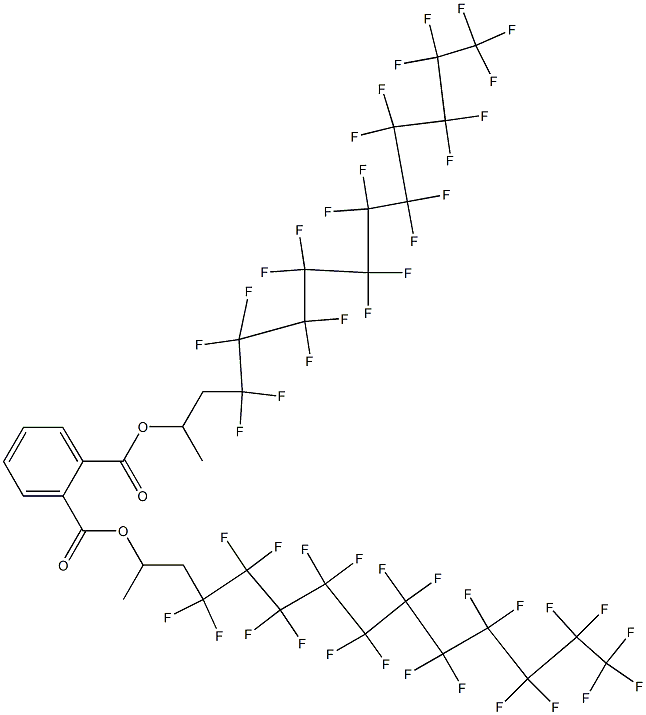 Phthalic acid di[2-(tricosafluoroundecyl)-1-methylethyl] ester Structure