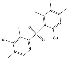 2,3'-Dihydroxy-2',4,4',5,6-pentamethyl[sulfonylbisbenzene] Structure