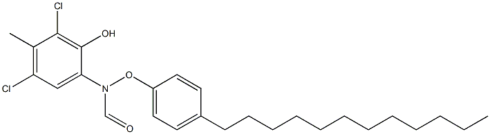 2-(4-Dodecylphenoxyformylamino)-4,6-dichloro-5-methylphenol