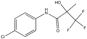 2-ヒドロキシ-2-トリフルオロメチル-N-(4-クロロフェニル)プロピオンアミド 化学構造式