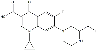 6-Fluoro-1-cyclopropyl-7-(3-fluoromethyl-1-piperazinyl)-1,4-dihydro-4-oxoquinoline-3-carboxylic acid