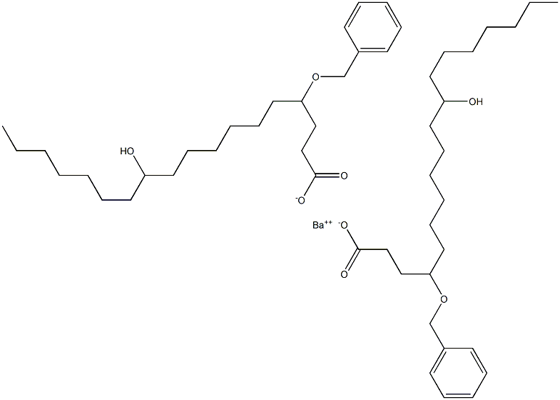 Bis(4-benzyloxy-11-hydroxystearic acid)barium salt Structure