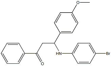 1-(Phenyl)-3-(4-methoxyphenyl)-3-[(4-bromophenyl)amino]propan-1-one,,结构式