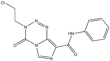 3-(2-Chloroethyl)-3,4-dihydro-4-oxo-N-phenylimidazo[5,1-d]-1,2,3,5-tetrazine-8-carboxamide Struktur