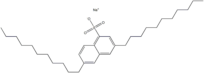 3,6-Diundecyl-1-naphthalenesulfonic acid sodium salt,,结构式