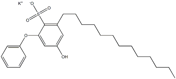 5-Hydroxy-3-tridecyl[oxybisbenzene]-2-sulfonic acid potassium salt 结构式