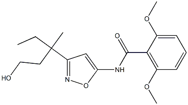 N-[3-(1-Ethyl-1-methyl-3-hydroxypropyl)-5-isoxazolyl]-2,6-dimethoxybenzamide 结构式