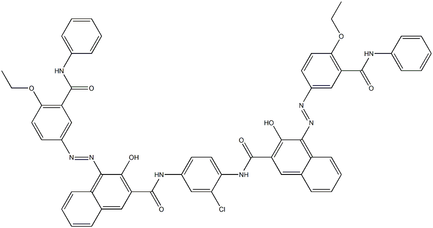 N,N'-(2-Chloro-1,4-phenylene)bis[4-[[4-ethoxy-5-(phenylcarbamoyl)phenyl]azo]-3-hydroxy-2-naphthalenecarboxamide]|