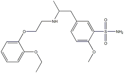5-[2-[2-(2-エトキシフェノキシ)エチルアミノ]プロピル]-2-メトキシベンゼンスルホンアミド 化学構造式