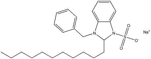 1-Benzyl-2,3-dihydro-2-undecyl-1H-benzimidazole-3-sulfonic acid sodium salt Structure