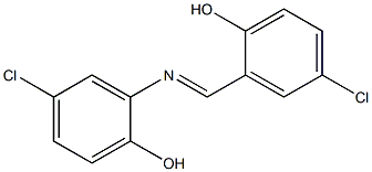 N-(5-Chlorosalicylidene)-2-hydroxy-5-chloroaniline Struktur