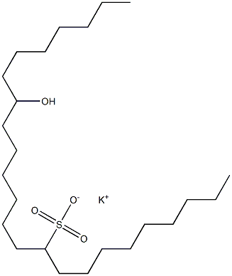 17-ヒドロキシテトラコサン-10-スルホン酸カリウム 化学構造式