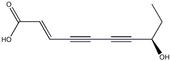 [R,E,(+)]-8-Hydroxy-2-decene-4,6-diynoic acid Struktur