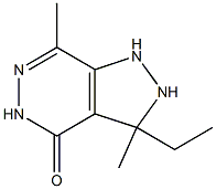 1,2-Dihydro-3,7-dimethyl-3-ethyl-3H-pyrazolo[3,4-d]pyridazin-4(5H)-one,,结构式