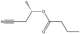 Butyric acid (S)-1-(cyanomethyl)ethyl ester Structure