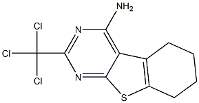 4-Amino-5,6,7,8-tetrahydro-2-trichloromethyl[1]benzothieno[2,3-d]pyrimidine Structure