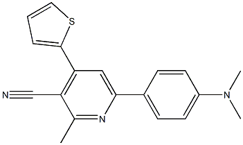2-Methyl-4-(2-thienyl)-6-(4-dimethylaminophenyl)pyridine-3-carbonitrile,,结构式