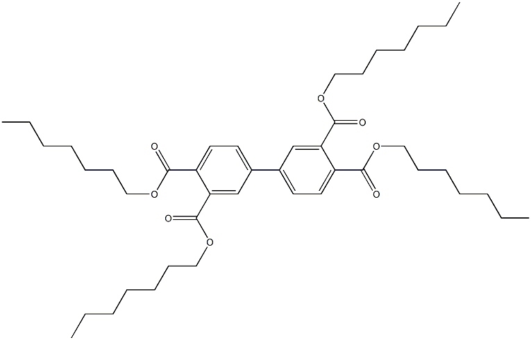 1,1'-Biphenyl-3,3',4,4'-tetracarboxylic acid tetraheptyl ester 结构式